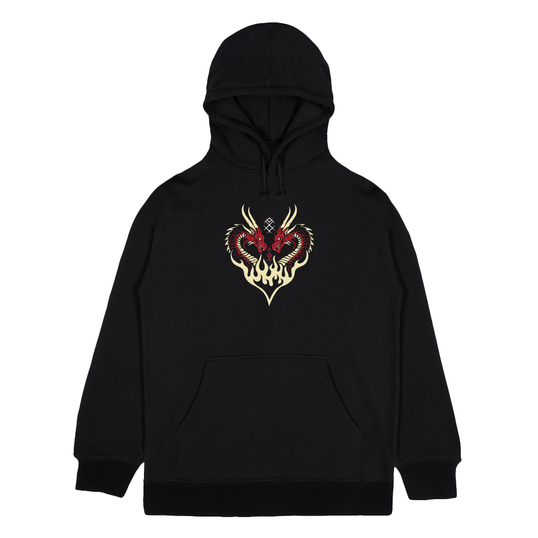 KRUZADAR® | DRAGON  HEART HOODIE (BLACK)