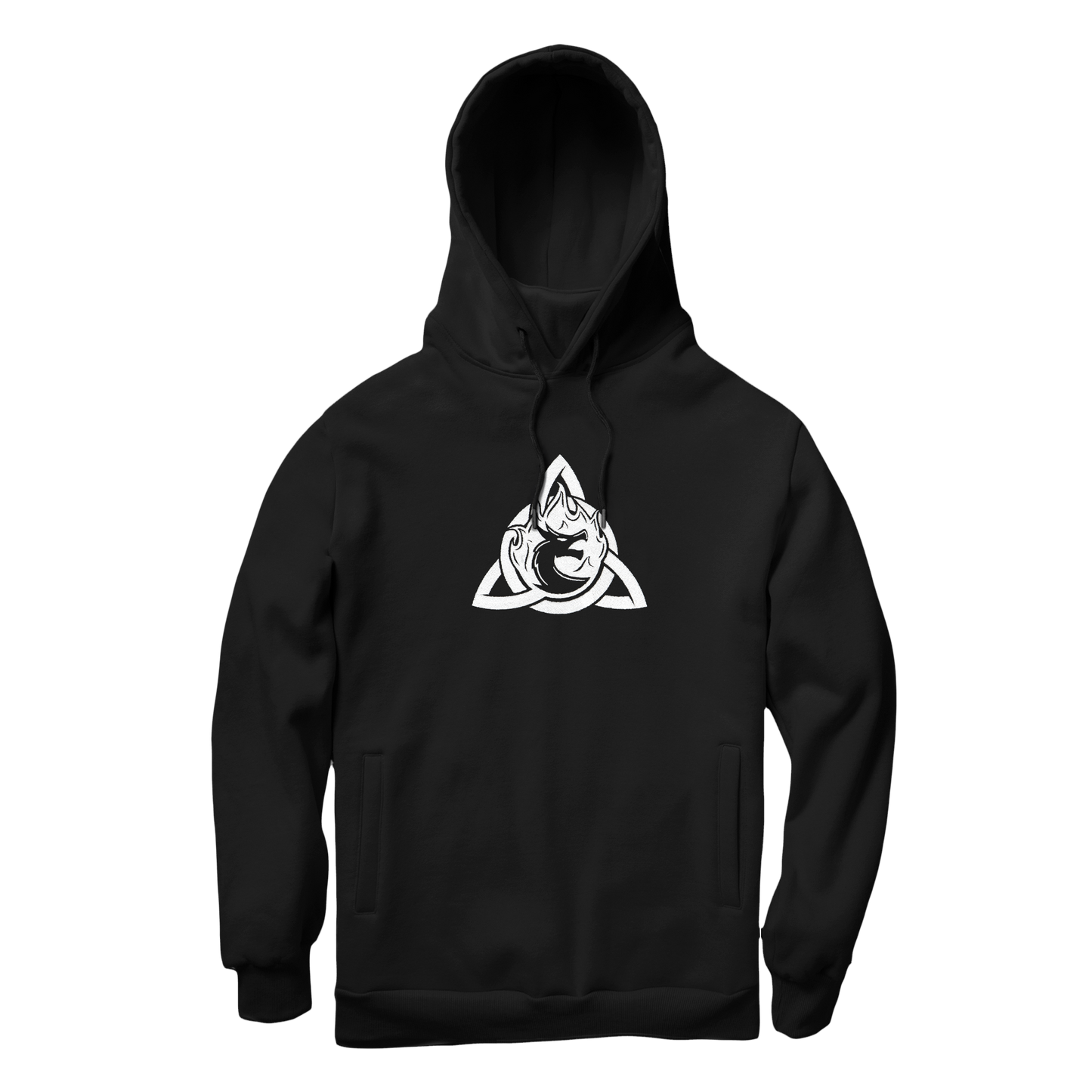KRUZADAR® | GLOW TRIQUETRA MASKED HOODIE (BLACK)