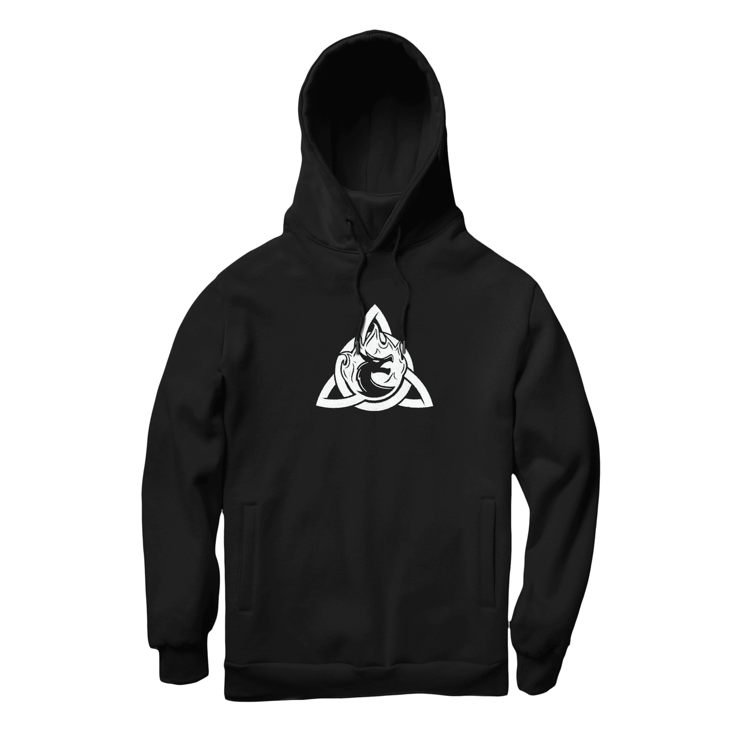 KRUZADAR® | GLOW TRIQUETRA MASKED HOODIE (BLACK)