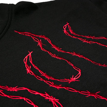KRUZADAR® | BARBED WIRE HOODIE (BLACK)