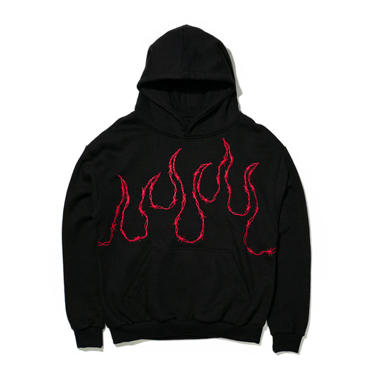 KRUZADAR® | BARBED WIRE HOODIE (BLACK)