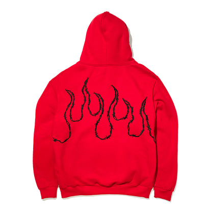 KRUZADAR® | BARBED WIRE HOODIE (RED)