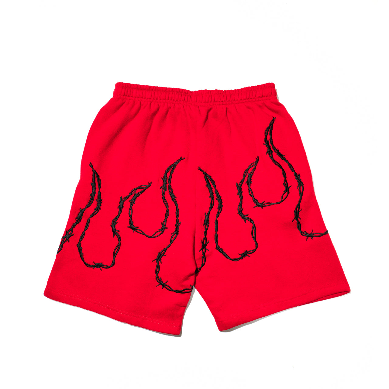 KRUZADAR® | BARBED WIRE SWEATSHORTS (RED)
