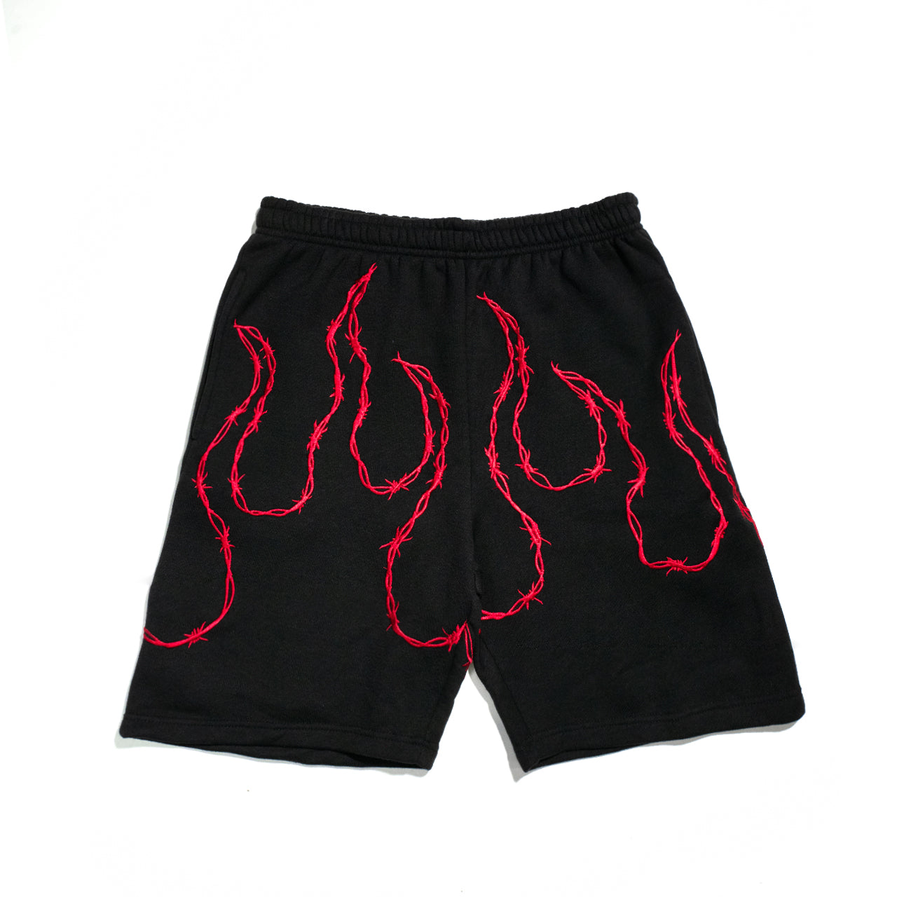 KRUZADAR® | BARBED WIRE SWEATSHORTS (BLACK)