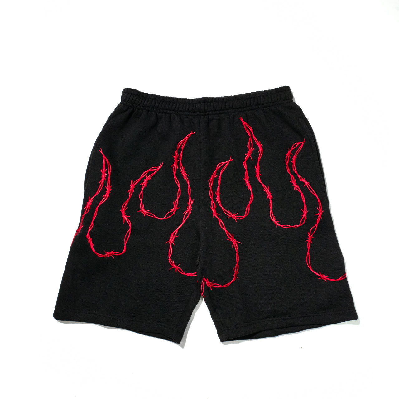 KRUZADAR® | BARBED WIRE SWEATSHORTS (BLACK)