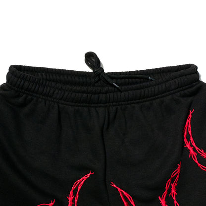 KRUZADAR® | BARBED WIRE SWEATSHORTS (BLACK)