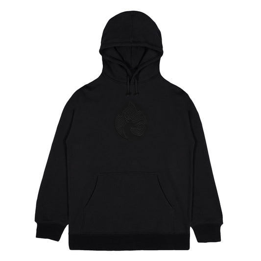 KRUZADAR® | ETCHED EMBROIDERED HOODIE (BLACK)