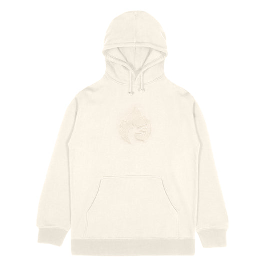 KRUZADAR® | ETCHED EMBROIDERED HOODIE (BONE)