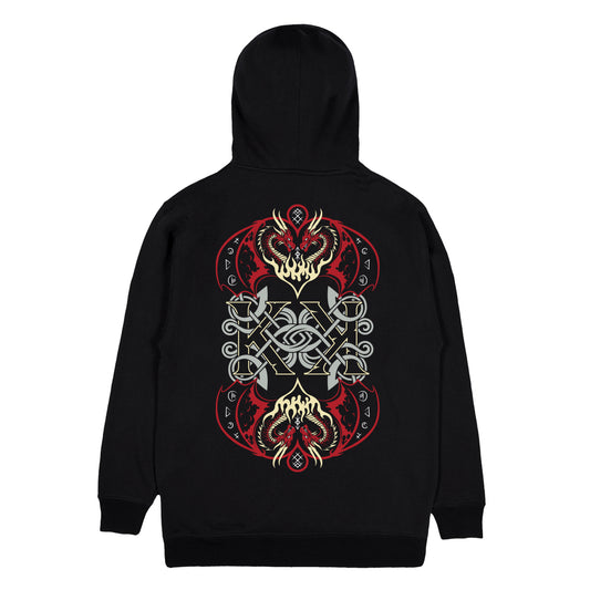 KRUZADAR® | DRAGON  HEART HOODIE (BLACK)