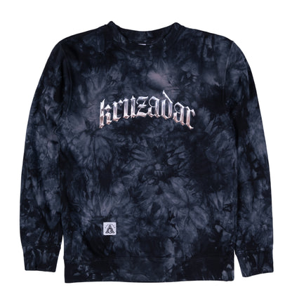 KRUZADAR® | CHROME SEAL TIE DYE CREWNECK (BLACK)