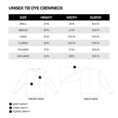 KRUZADAR® | CHROME SEAL TIE DYE CREWNECK (BLACK)