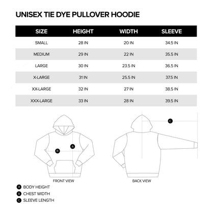 KRUZADAR® | CHROME SEAL TIE DYE HOODIE (BLACK)