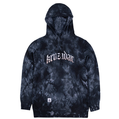 KRUZADAR® | CHROME SEAL TIE DYE HOODIE (BLACK)