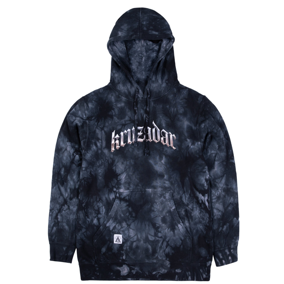 KRUZADAR® | CHROME SEAL TIE DYE HOODIE (BLACK)