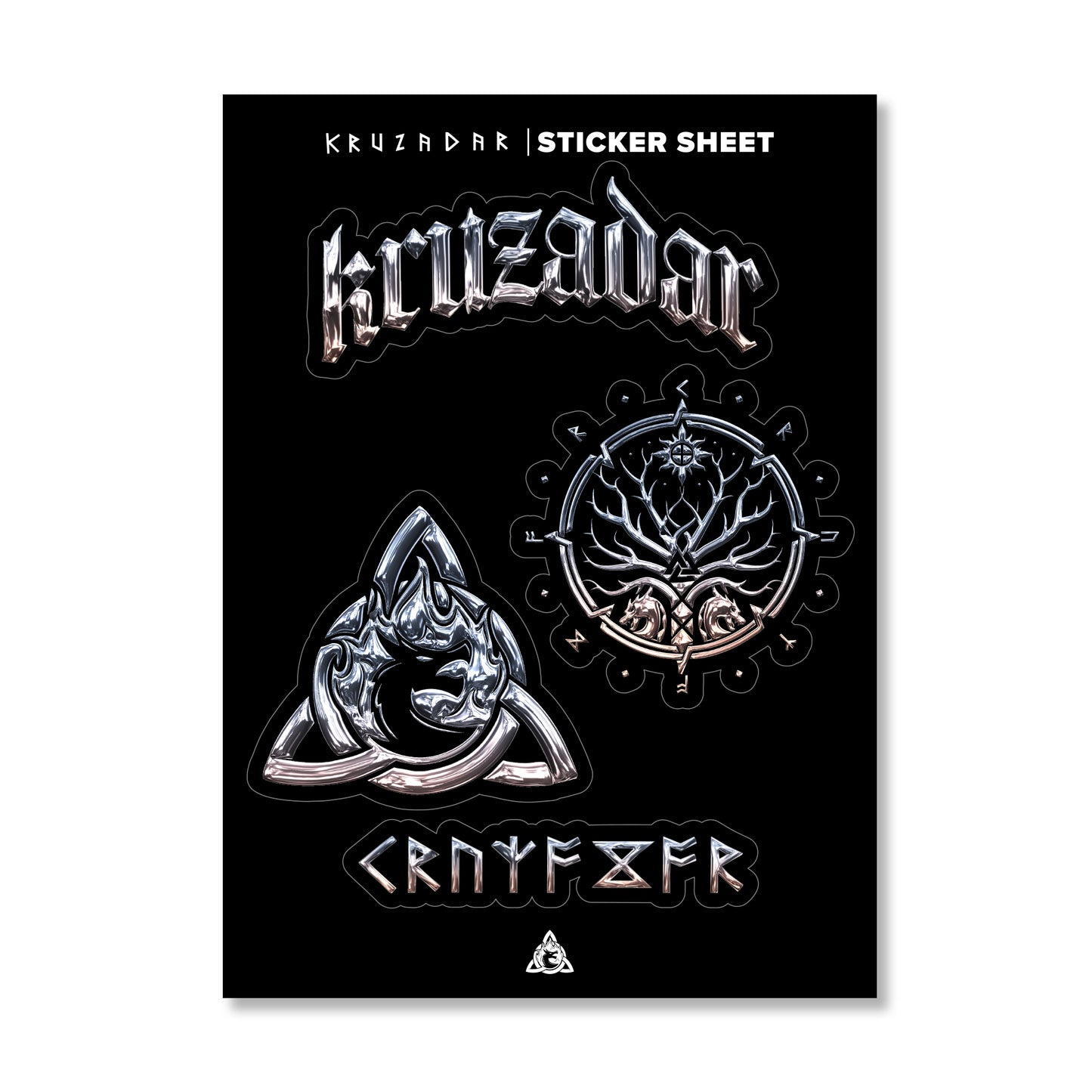 KRUZADAR® | CHROME STICKER SHEET