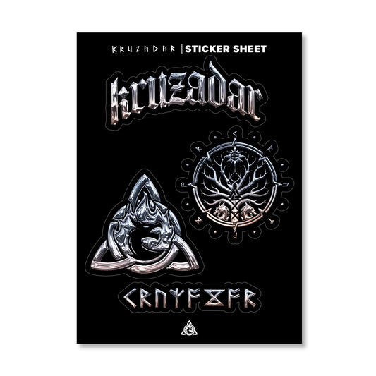 KRUZADAR® | CHROME STICKER SHEET