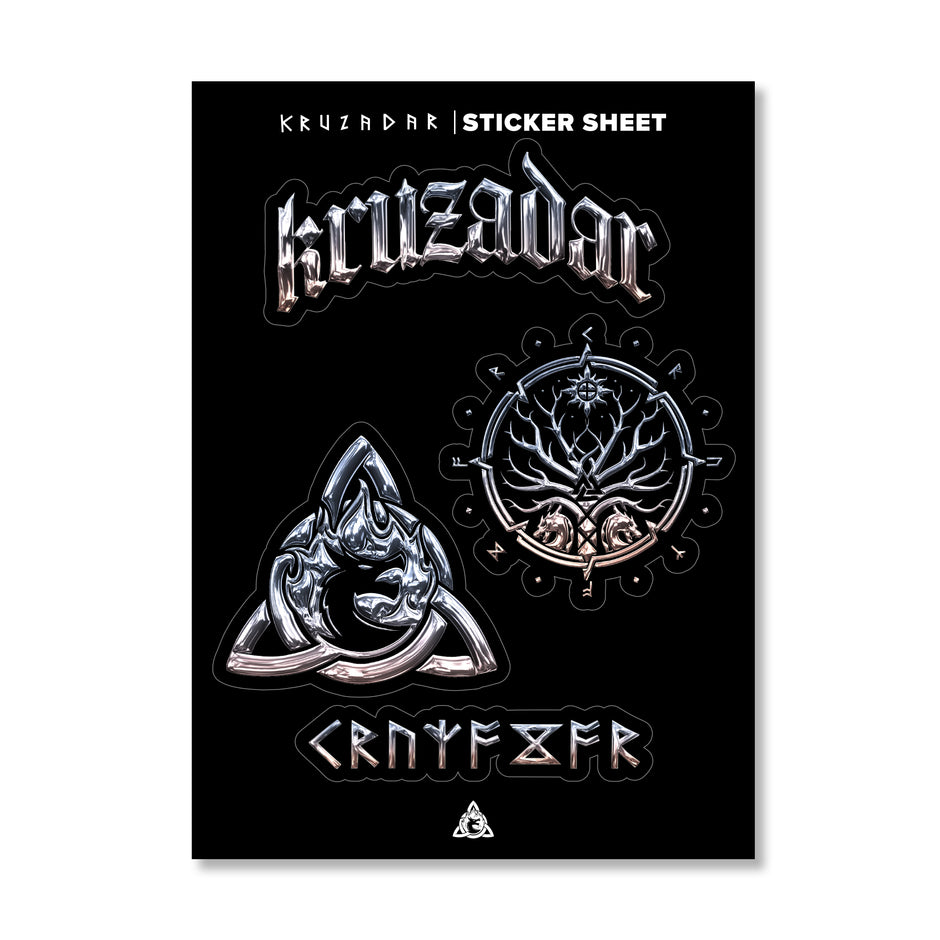 KRUZADAR® | CHROME STICKER SHEET